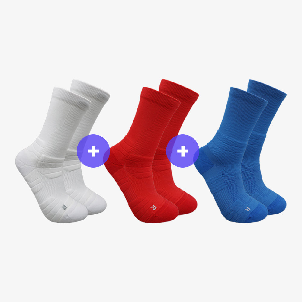 3 SET SAME COLOR CREW SOCKS